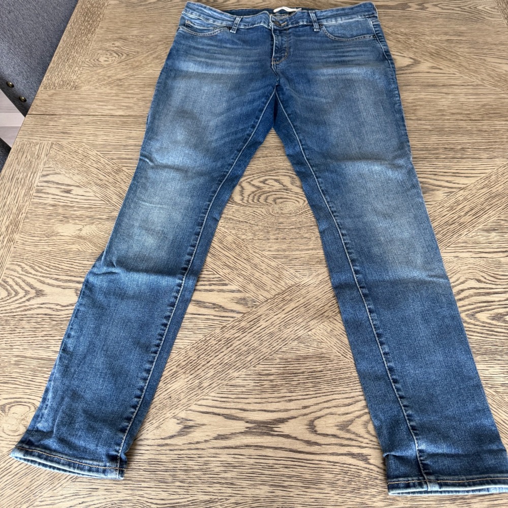 Levis 711 Skinny Jeans Womens 32 Medium Wash Blue Mid Rise Denim Pants